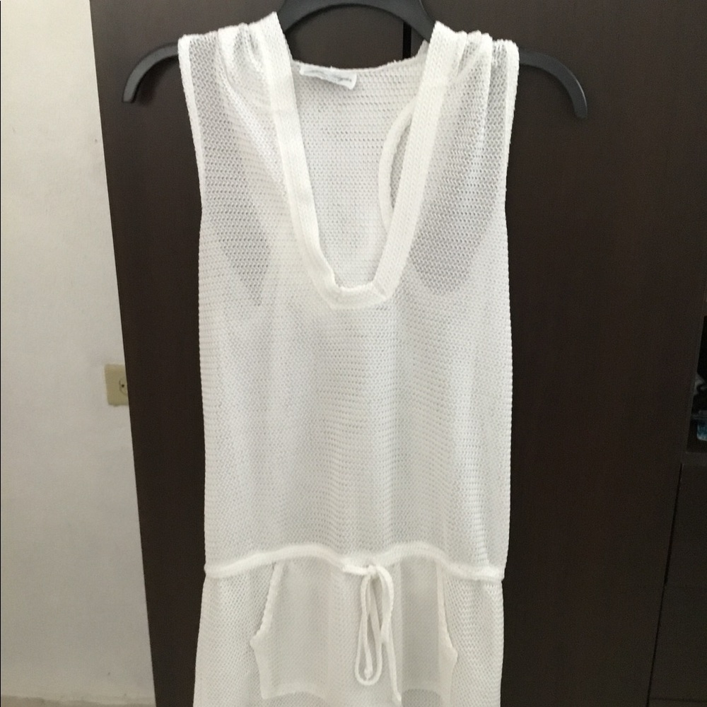 Mesh Trimmed cover-up Dress